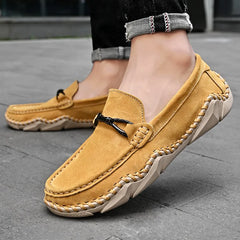 Men’s Suede-Look Buckle Loafers