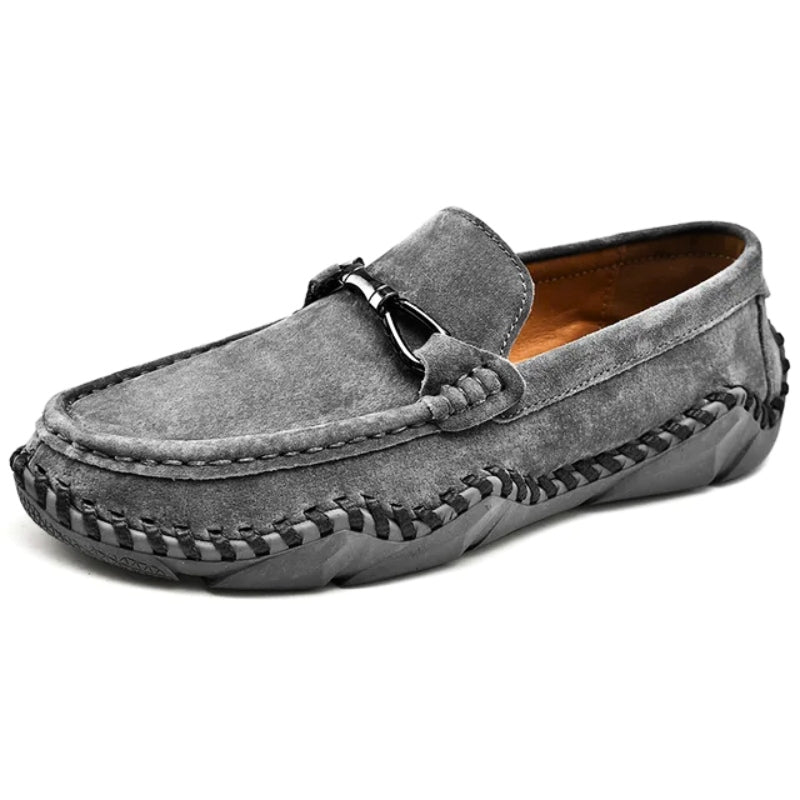 Men’s Suede-Look Buckle Loafers