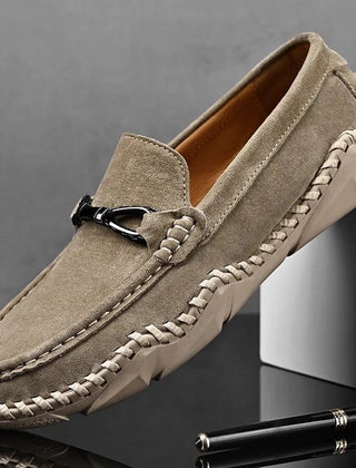 Men’s Suede-Look Buckle Loafers