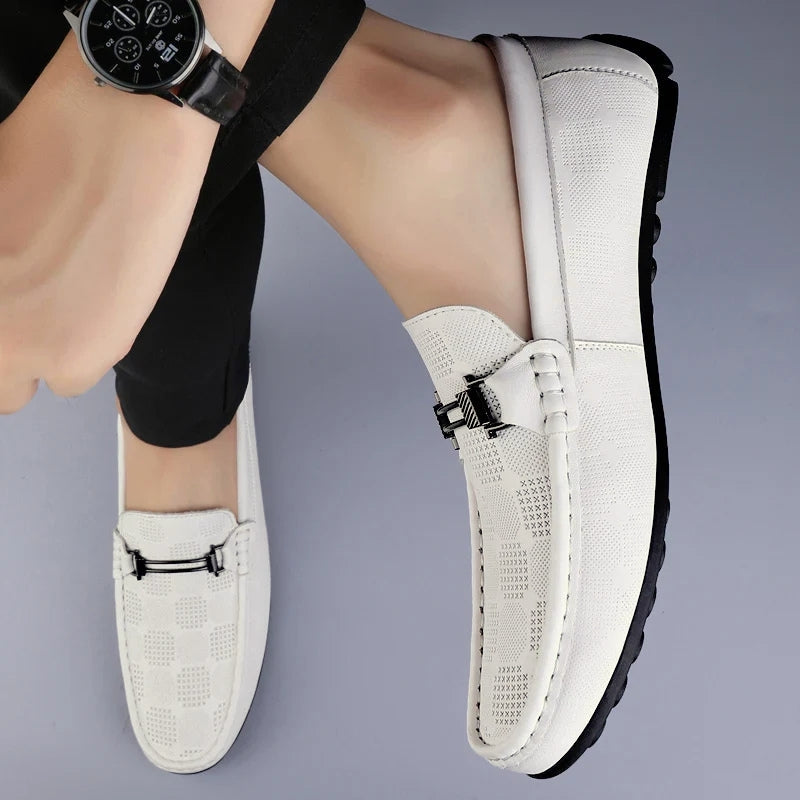Men’s Patterned Slip-On Loafers
