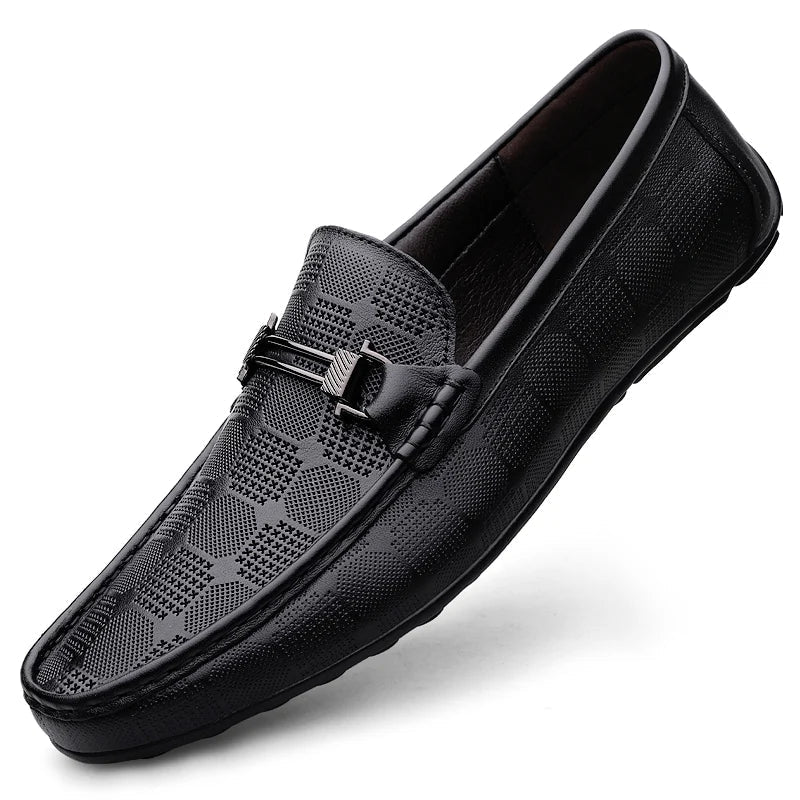 Men’s Patterned Slip-On Loafers