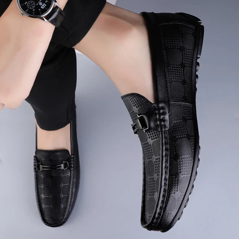 Men’s Patterned Slip-On Loafers