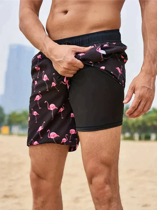 Men’s Tropical Print Swim Shorts