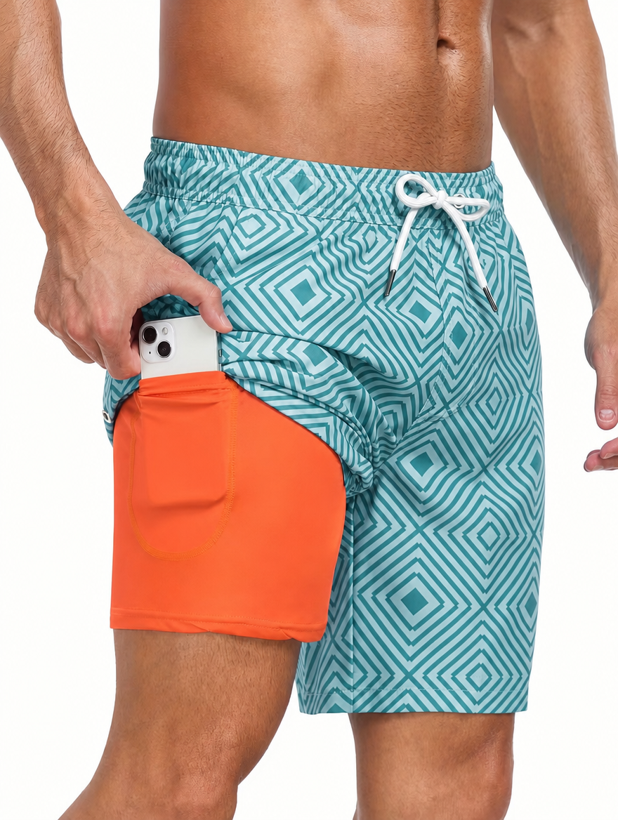 Men’s Tropical Print Swim Shorts