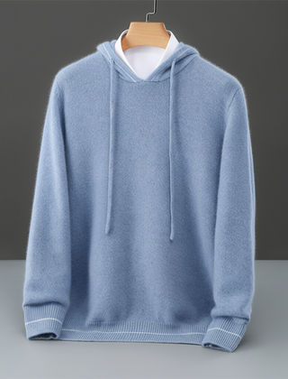 Elysian Soft Knit Cloud Men's Hoodie - Blue