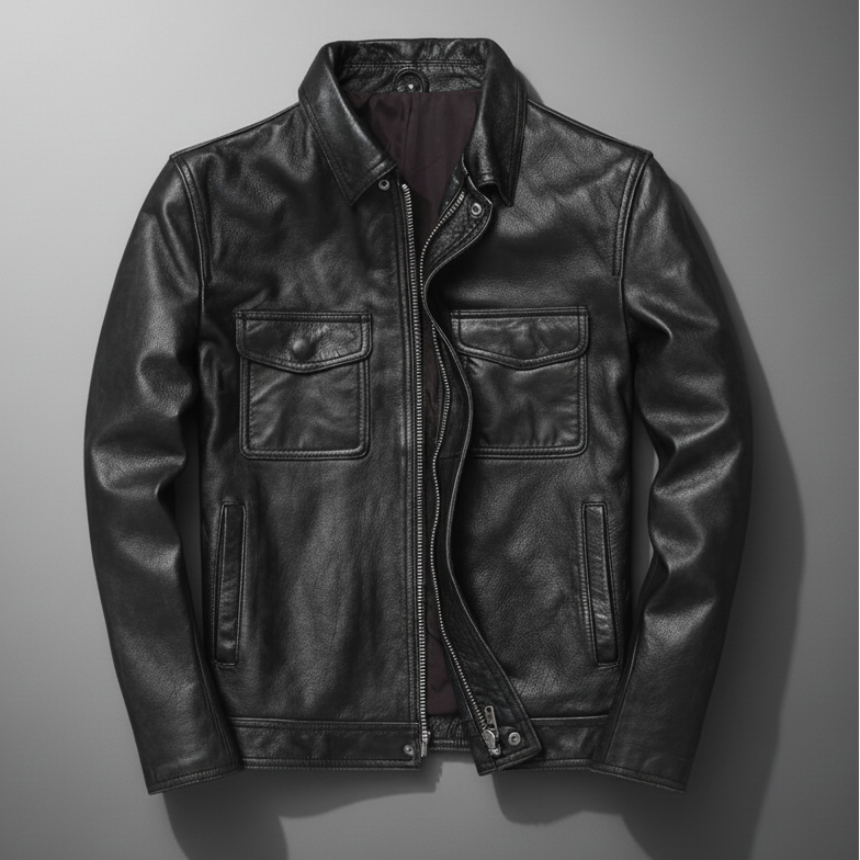 Frontier Leather Field Men's Jacket - Black