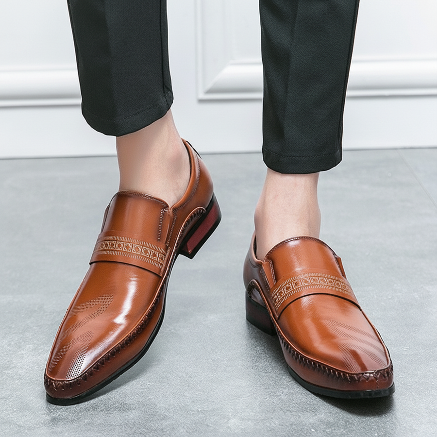 Men’s Polished Leather Penny Loafers