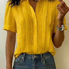 Women’s Pleated Linen Blouse