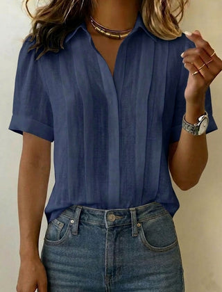Women’s Pleated Linen Blouse