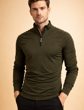 Men’s Quarter-Zip Long-Sleeve Top