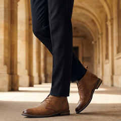 Men’s Leather Welt-Detail Chukka Boots