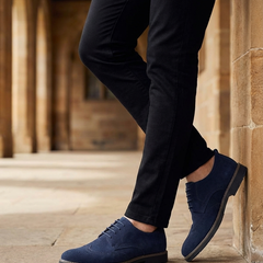Men’s Suede Wingtip Lug-Sole Brogues