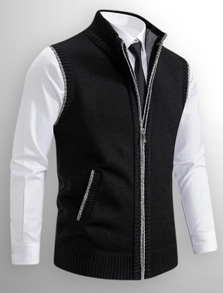 Harrison Full-Zip Men's Vest - Black