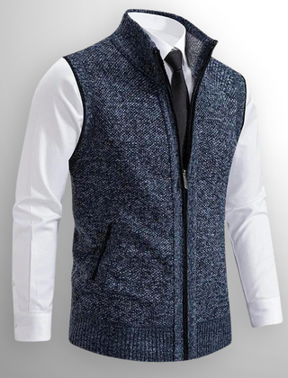 Harrison Full-Zip Men's Vest - Blue