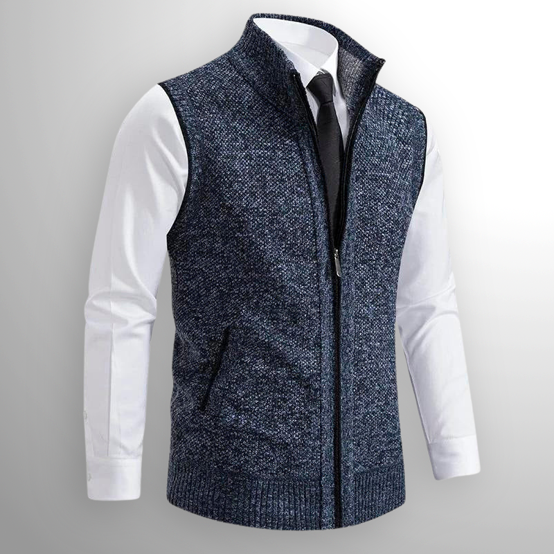 Harrison Full-Zip Men's Vest - Blue