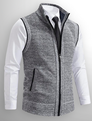 Harrison Full-Zip Men's Vest - Grey