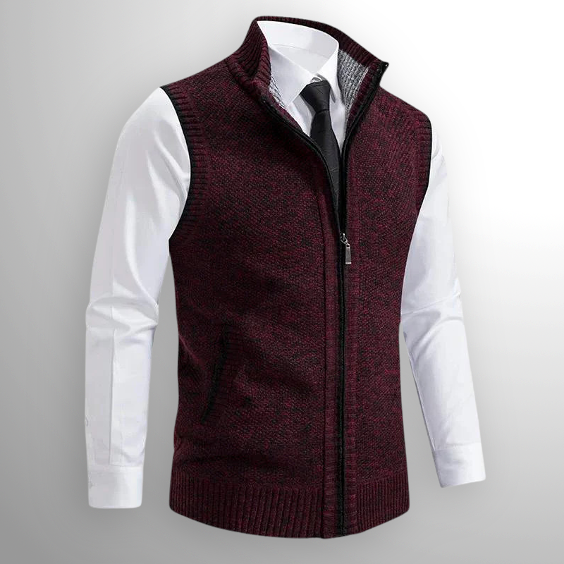 Harrison Full-Zip Men's Vest - Red