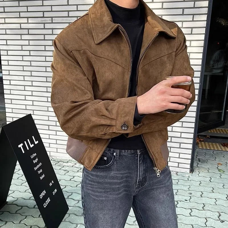 Men's Trenton Smooth Suede Bomber Jacket - detail image 6
