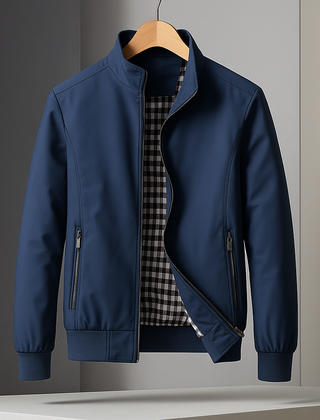 Men’s Lightly Insulated Zip-Pocket Jacket in Blue