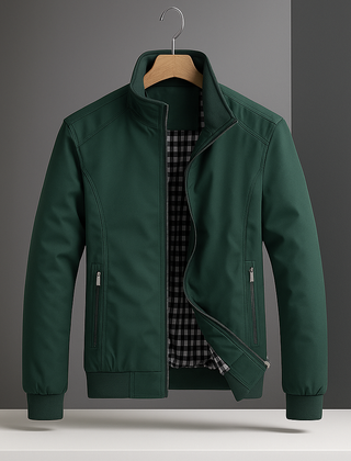 Men’s Lightly Insulated Zip-Pocket Jacket in Green