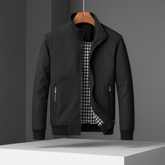 Men’s Lightly Insulated Zip-Pocket Jacket in Black
