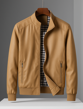 Men’s Lightly Insulated Zip-Pocket Jacket in Khaki