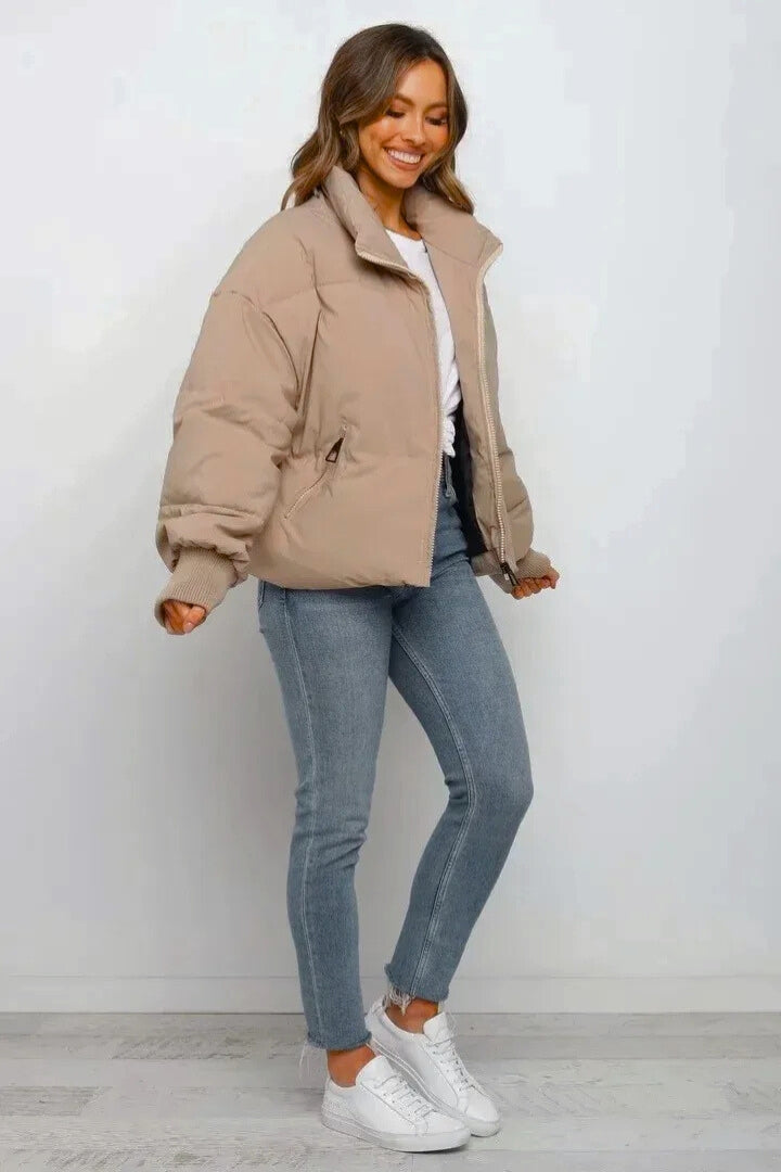 Women’s Cropped Quilted Puffer Jacket