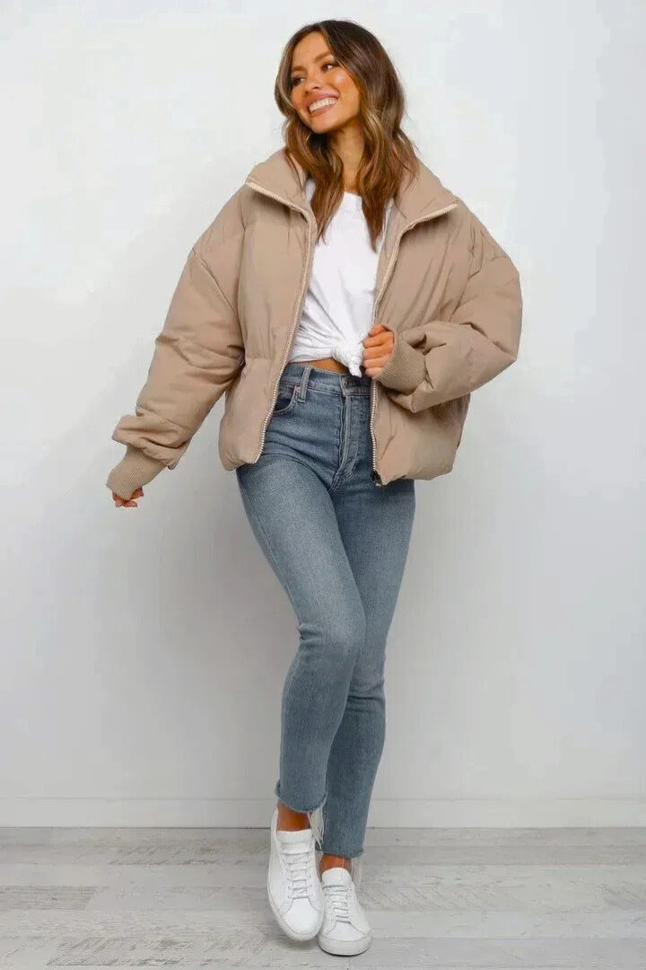 Women’s Cropped Quilted Puffer Jacket