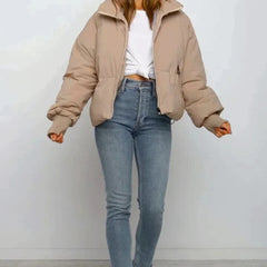 Women’s Cropped Quilted Puffer Jacket