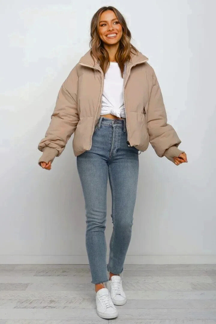 Women’s Cropped Quilted Puffer Jacket