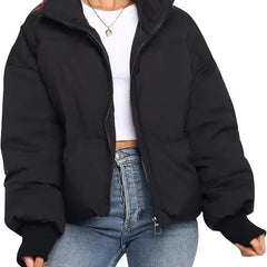 Women’s Cropped Quilted Puffer Jacket