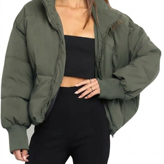 Women’s Cropped Quilted Puffer Jacket