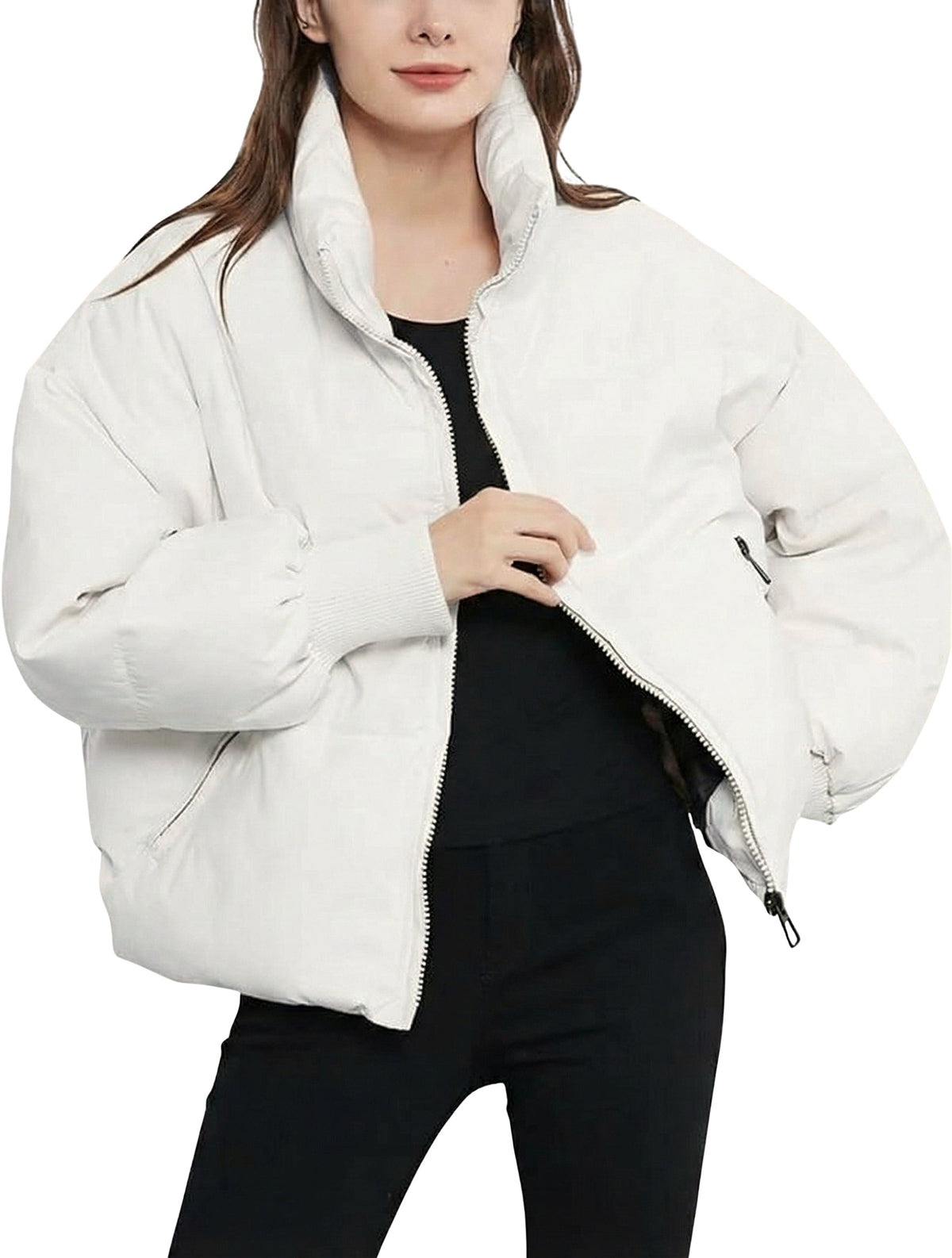Women’s Cropped Quilted Puffer Jacket
