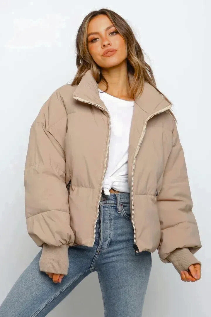 Women’s Cropped Quilted Puffer Jacket